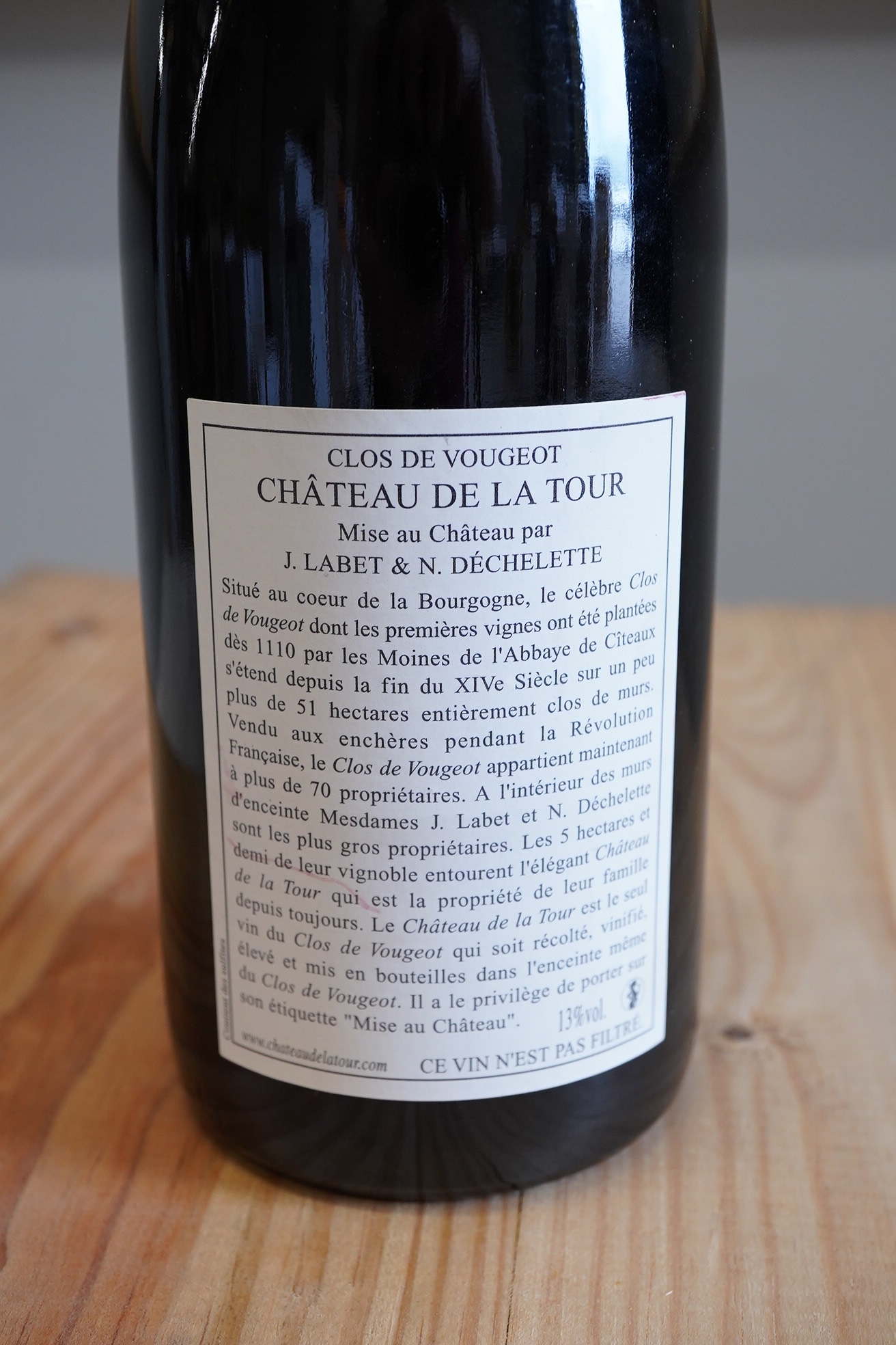 Labet & Dechelette, Château de La Tour, Clos de Vougeot Vieilles Vignes Grand Cru, 2008